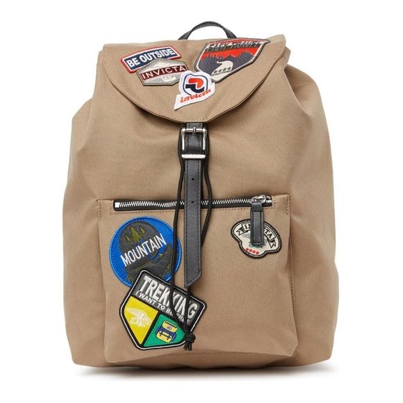 INVICTA BAGS Alpino Heritage Patch Backpack.Color:SAND .New  display picture 2